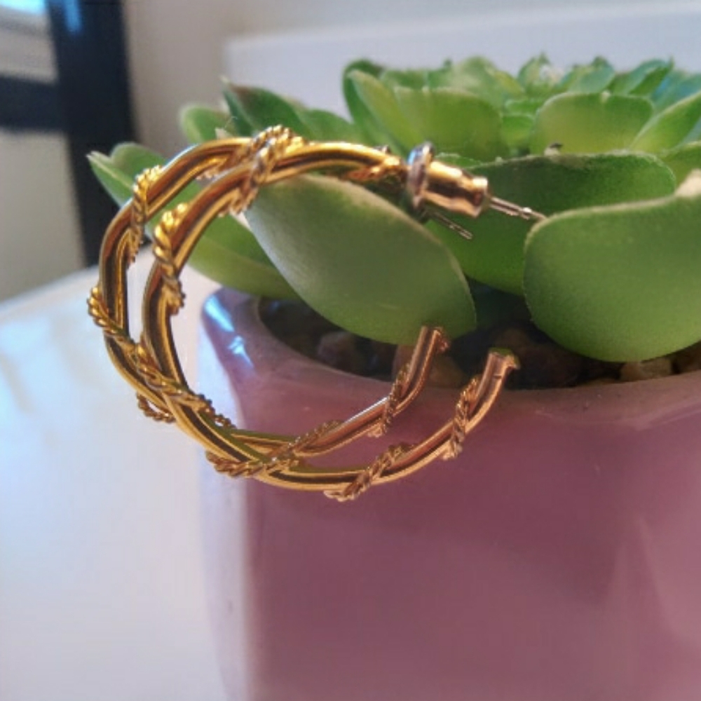 Gold Tone Hoops